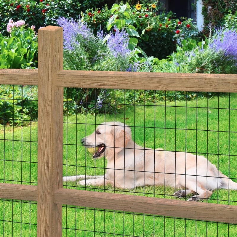 FOREHOGAR Black PVC Coated Welded Wire Fence 24 Inch x 50 Foot, 2 Inch x 4 Inch 14GA, Garden Border Fencing Roll Vinyl Coated Wire Mesh for Yard Vegetable Plant Protection Poultry Netting - Image 4